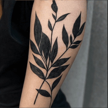 Blackwork tattoo style example