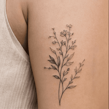 Fine-line tattoo style example