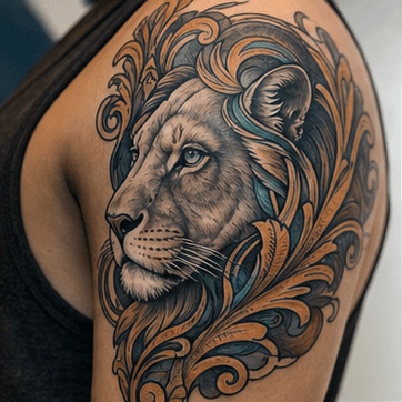 Neo-traditional tattoo style example