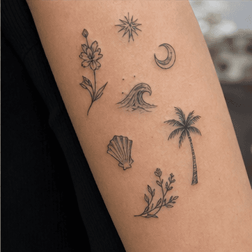 Patchwork tattoo style example