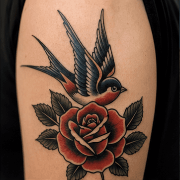 Traditional tattoo style example